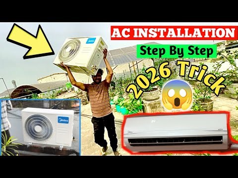 AC INSTALLATION STEP BY STEP 2026 TRICK 😳 Ac Lagane Ka Tarika Jane || #technicaljamalhashmi