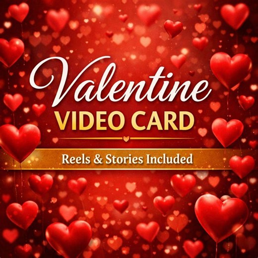 Valentine Video Card Set – Falling Hearts Animation for Reels, Stories & Greetings (MP4) - Etsy UK