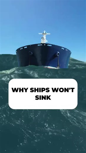 Ever wonder why massive ships float instead of sink? It's all about buoyancy and design. A ship displaces a volume of water equal to its weight, and as long as it doesn't take in too much water, it stays afloat. Compartments, double bottoms, and watertight bulkheads help keep water out and maintain balance even when damaged. So no, ships aren't unsinkable-but they're built to stay afloat in tough conditions. I What ship design feature do you think plays the biggest role in preventing sinking? #s