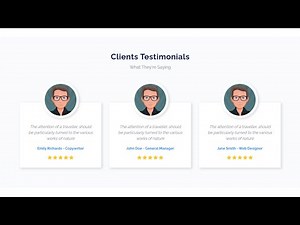 Responsive Client Testimonial Section using HTML CSS and Flexbox | Step by Step Tutorial