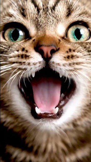 Kitten Meowing to Attract Cats: Extreme Close-Up POV!