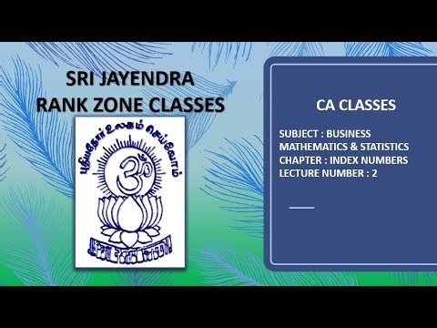 CA CLASSES | BUSINESS MATHEMATICS & STATISTICS | INDEX NUMBERS | LECTURE 2