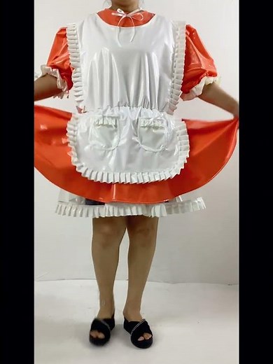 Sissy Lolita Lockable Short Sleeve Maid Uniforms