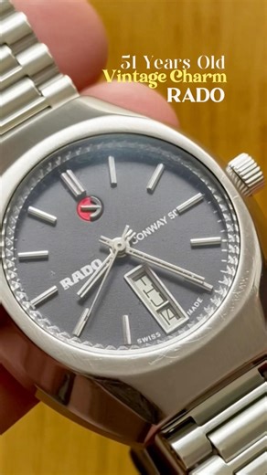Vintage 1970s Rado Conway 50 Automatic 🔥 Rare Swiss Watch Found! #shorts