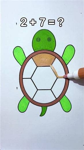 Draw and color a turtle #colourful #art #draw #color #sketch