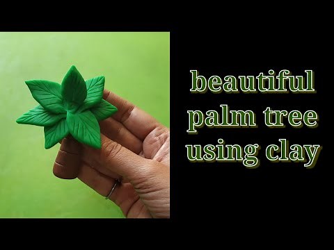 Palm tree making with clay/how to make clay palm tree/clay art