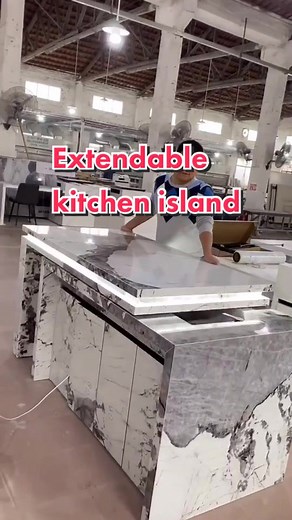 Extendable kitchen island table. #interiordesign #fyp #interiordesigner #sinteredstoneslabs #trending #kitchenhacks #kitchenhack #kitchendesign #kitchenisland #kitchenislandideas #kitchenislanddesign #kitchenislanddiy #kitchenislands #kitchenislandchallenge #kitchenislanddecor #kitchengadgets #kitchenorganization #sinteredstonecountertop