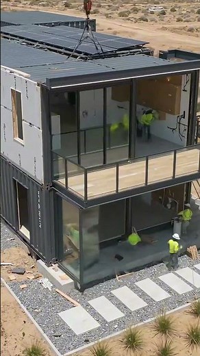 Futuristic Container Home Built From Scratch | Empty Land to Modern Modular House Timelapse