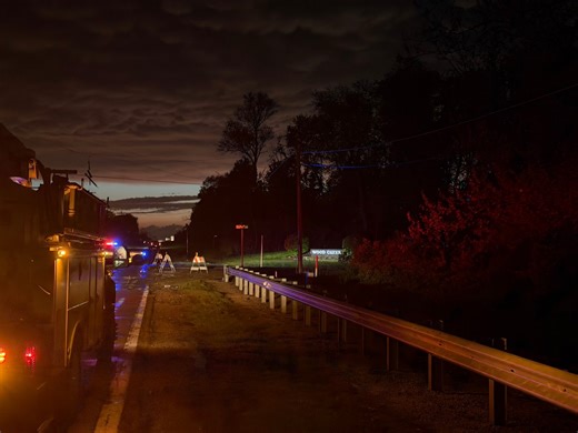 Downed power line closes road in Mahomet