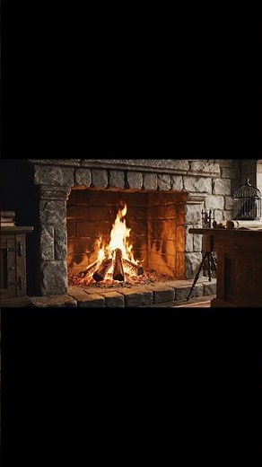 Medieval Castle Fireplace Ambience 🔥 Crackling Fire Sounds | Cozy Fantasy Relaxation #relax