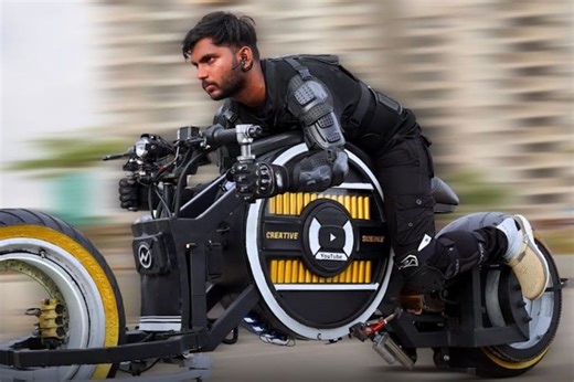 Surat Students Turn Junkyard Parts Into AI Motorcycle Garuda; Become Viral Sensation