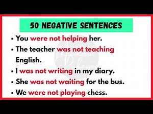 "50 Negative Sentences in Past Continuous Tense | Learn English Grammar with Real Examples"
