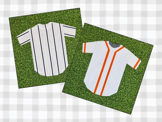 Baseball Jersey Quilt Blocks: Foundation Paper Piecing Pattern (PDF Download) - Etsy