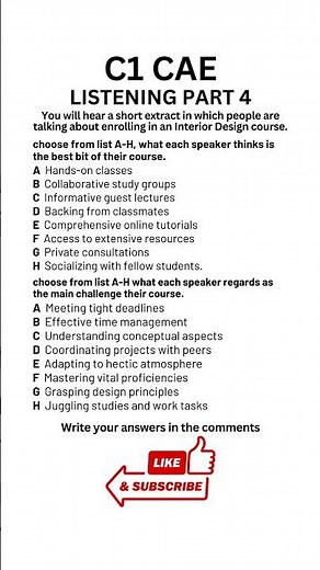 C1 Certificate Advanced English (CAE) Listening Practice Test - Part 4 03.2026 #advancedenglish