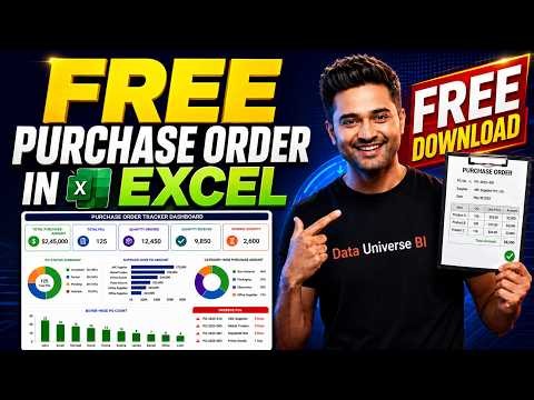 Purchase Order Tracker Excel Template | Free PO Tracker with Dashboard