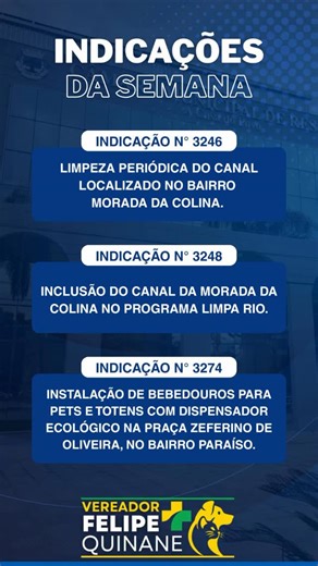 Vereador Felipe Quinane on Instagram: "Hoje realizamos a primeira sessão ordinária do ano, com indicações importantes voltadas à melhoria dos bairros, cuidado com o meio ambiente e mais qualidade de vida para a população. Seguimos trabalhando! Indicações apresentadas e muito trabalho pela nossa cidade ao longo de 2026 !"