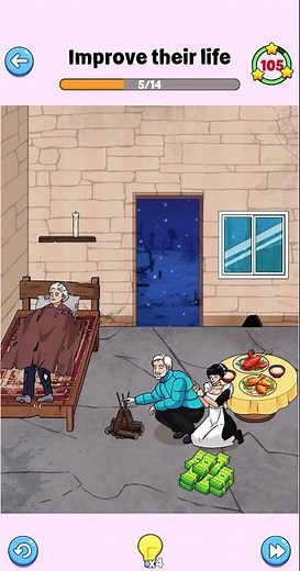 Brain up - Drama puzzle game - Level 1 - Improve their life.