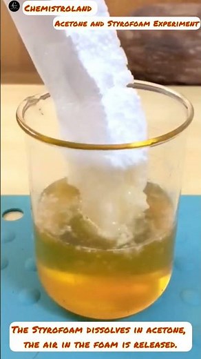 Acetone and Styrofoam's Magical Reaction | Solubility Experiment|Interesting Chemistry|Chemistroland