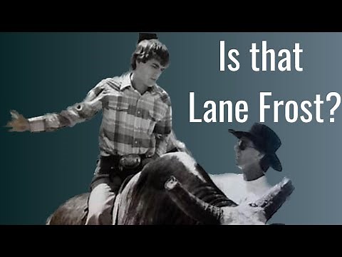 Gary Leffew teaches Luke Perry how to ride bulls for the movie 8 seconds