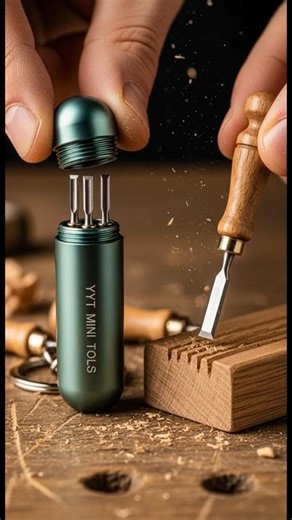 Mini Wood Chisel Set 🪵 Tiny Carving Magic #Shorts