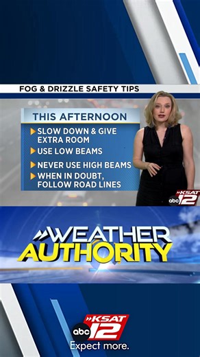 Be prepared for a slow commute home this afternoon! KSAT Meteorologist Sarah Spivey shares fog and drizzle safety tips ahead of possible heavier traffic conditions on road this afternoon. SEE THE LATEST FORECAST HERE: https://www.ksat.com/weather/2025/12/17/foggy-drizzly-and-damp-this-morning/?utm_source=facebook&utm_medium=social&utm_campaign=snd&utm_content=ksat12 | KSAT 12 & KSAT.com