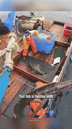 INSANE ALASKA CATCH! GIANT HALIBUT FISHING WITH HANDLINE #fishing #fish #halibut #alaska