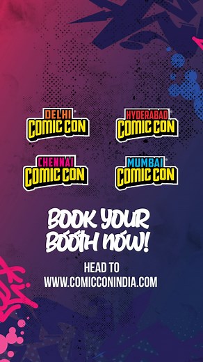 Booths are selling fast! Connect and engage with India’s largest pop culture gathering. Book your booth now! Link in bio. #DelhiComicCon #HyderabadComicCon #ChennaiComicCon #MumbaiComicCon . . . . . . . #comicconindia #comiccon #comicconupdates #comics #toys #merch #gaming #apparel #movies #tv #exhibitions #experientialmarketing #liveevents #delhi #delhievents #dcc | Comic Con India