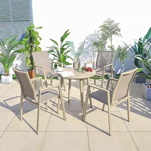 [Hot Item] Outdoor Furniture Patio Sets Wrought Iron Aluminum Table and Chairs for Sitting Room
