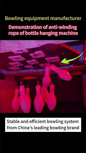 String Pinsetter Section— automatic ball rope release #bowling #pinsetter