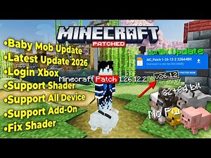 Minecraft Patch Terbaru 1.26.12.2 | Fix Shader Hotfix Update Baby Mob| Minecraft Patch Versi Terbaru