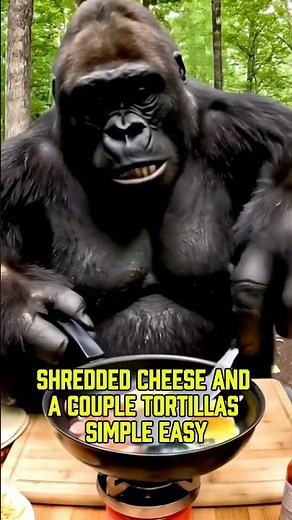 Gorilla Goes Camping & Cooks Breakfast Burritos! | Funny Vlog from the Wild