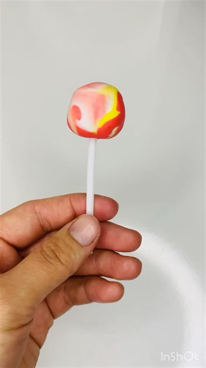 Make lollipops with clay in 10 seconds 🍭 #diy