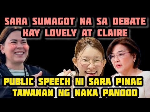 PUBLIC SPEECH NI SARA, NAKAKA HIYA, NAG LOADING, PINAG TAWANAN NG MGA TAO