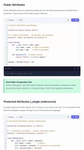 Python Encapsulation - Public, Protected, Private Attributes — in 30 seconds #Tech #Learn #Tools