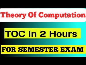 Complete TOC Theory Of Computation in one shot | One Shot for Theory Of Computation