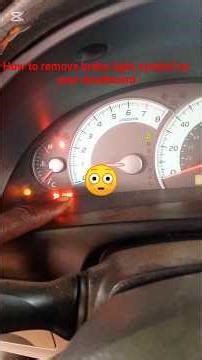 How to erase brake light symbol on your dashboard...