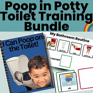 Poop in Potty Toilet Training Bundle Incl Toilet Training Social Story & Visuals