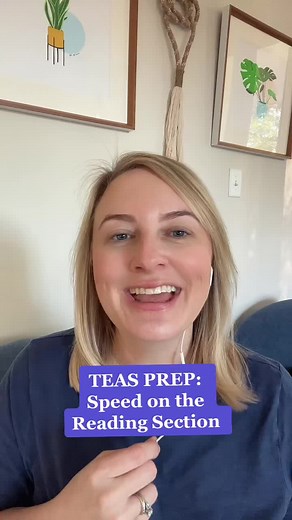 Practice these techniques and see what works for you! The best thing you can do to prep for the Reading section of the TEAS nursing entrance exam is to practice questions with the time limit! You have 55 minutes to do 45 questions, so that is 1 minute and 12 seconds per question. Get comfortable with that timing. Reading the question before the passage and noting the key word is helpful as you read to look for the answer. #teas7 #teasexam #teastest #atiteas #prenursingstudent #prenursing #prenur