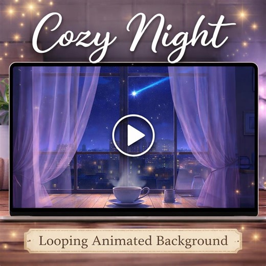 City Night Window Loop Video | Neon Rain Background, Shooting Stars, Space Sky | Animated Backdrop for Streams and Videos - Etsy
