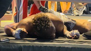 The shocking moment boxer collapses following loss