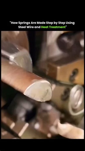 Innoverse on Instagram: "Steel springs start as straight wire, drawn to precise thickness before being tightly coiled into shape by machines. Heat treatment follows, locking in strength and elasticity so the spring can flex repeatedly without losing form. Final finishing and testing ensure it performs reliably under pressure, making it a small component with a critical role in countless machines. We do not own any of the content. All credit goes to the respective owners. No copyright infringemen