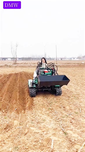 Mini Tractor Loader Working in Soil 😍🚜 #shorts #machinepower