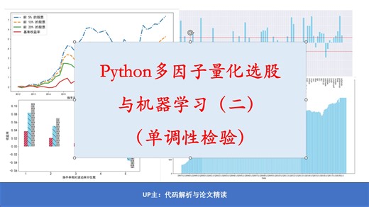 Python因子单调性检验-多因子量化与机器学习（二）
