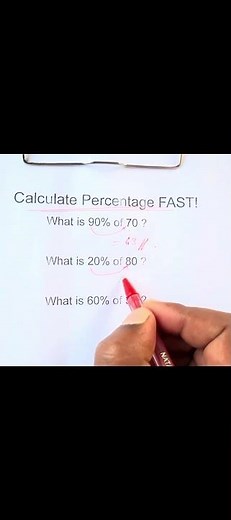 How to calculate percentage FAST🔥 | Easy math trick you’ll never forget #maths # #mathstricks