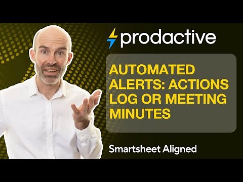 Smartsheet demo for creating an actions log or meeting minutes in seconds with automated alerts