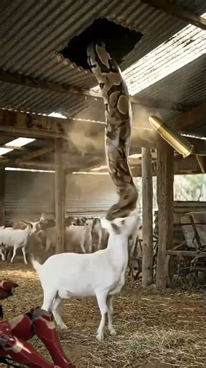 Python at the farm house still shock! attack #comedy #funny