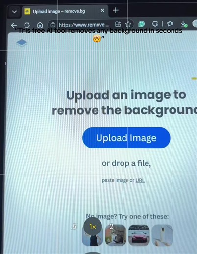 Remove any photo background in seconds for FREE 🤯 No design skills needed! Follow for daily AI tips! #RemoveBG #AItools #AIhacks #PhotoEditing #contentcreator