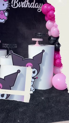 Hello Kitty and Kuromi Birthday Party Decoration Ideas