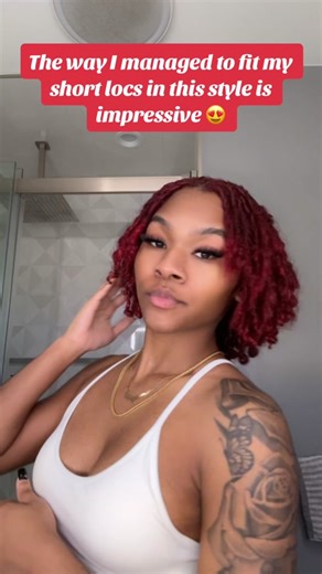 Impressive Short Locs Style with Headwrap