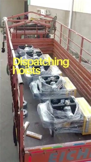 A 3-ton hoist moving from shop floor to shipment